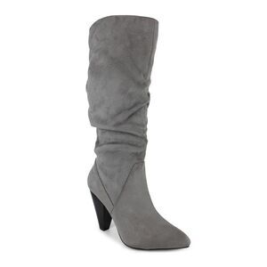 ZIGI SOHO Womens Gray Cushioned Saysana Zip-Up Dress Slouch Boot 6.5